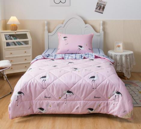 Постельное белье с одеялом детское "Sofi de Marko" Flamingo (розовый) Сатин, 1,5 спальный