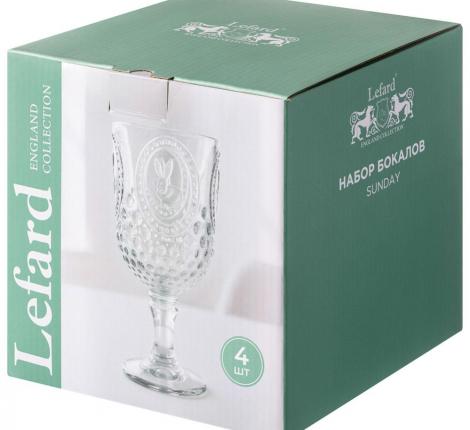 Набор бокалов для вина 4 штуки "SUNDAY", 280 мл