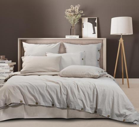 Постельное бельё Sharmes "Rustic melange" Евро, бежевый