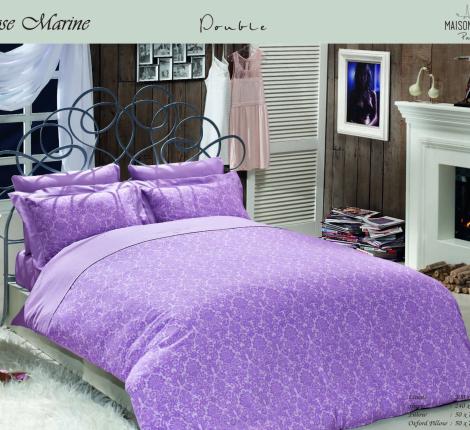 Постельное бельё &quot;Maison D'or&quot; ROSEMARINE Сатин со стразами 1,5 спальный, фиолетовый