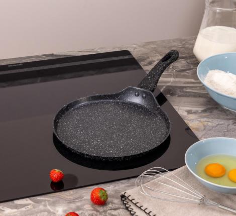 Сковорода блинная AGNESS "BLACK MARBLE", диаметр 24 см