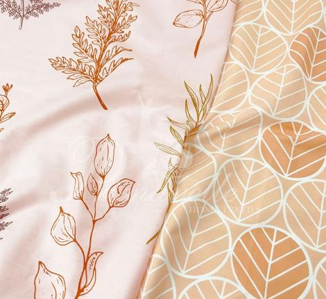 Постельное бельё Primavelle "FERN" Сатин, 2 спальный (52х74-2 шт.) простыня на резинке