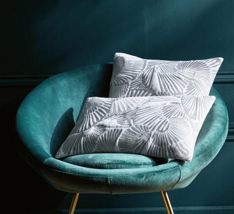 Подушка декоративная "Blanc des Vosges" SILLAGES PERLE жаккард, 45х45