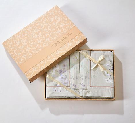 Постельное белье "Asabella" 2257-6 Мако-Сатин, Евро