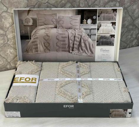 Покрывало EFOR Pique "DUHAN" 240х260, серый