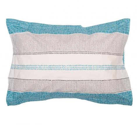 Наволочка "Blanc des Vosges" CADENCES BLEU перкаль, 50x70