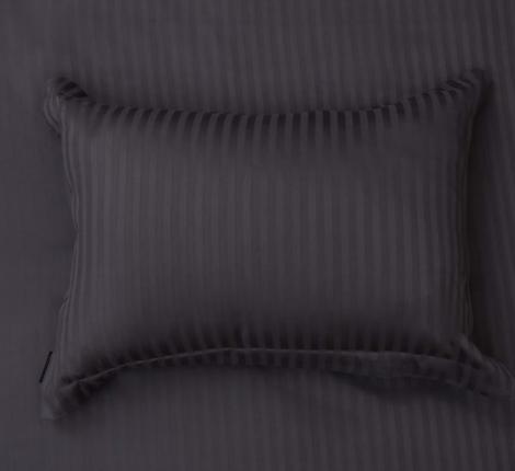 Постельное белье "Sofi de Marko" Моне (антрацит) Страйп Сатин, Семейный