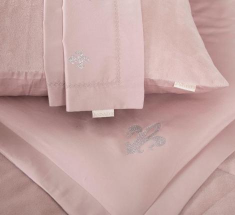 Постельное белье с одеялом "Kazanov.A." Lindor Fluffy (лайт пудра) Велюр/Egypt Cotton, Евро