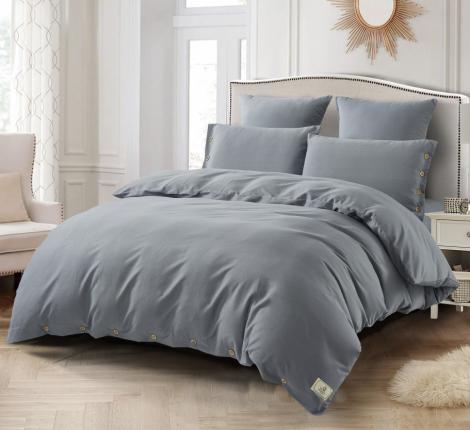 Постельное бельё "KARTEKS" VH-05 вареный жаккард на пуговицах, Евро