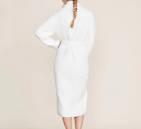 Халат трикотажный "Barefoot Dreams" ECO CC RIBBED (слоновая кость), S