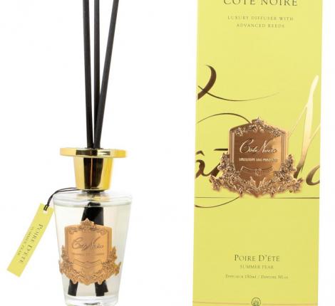 Диффузор "COTE NOIRE" POIRE D'ETE золотой декор, 150 мл