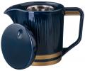 Чайник с металлическим ситом "HERBAL", 1000 мл (синий)