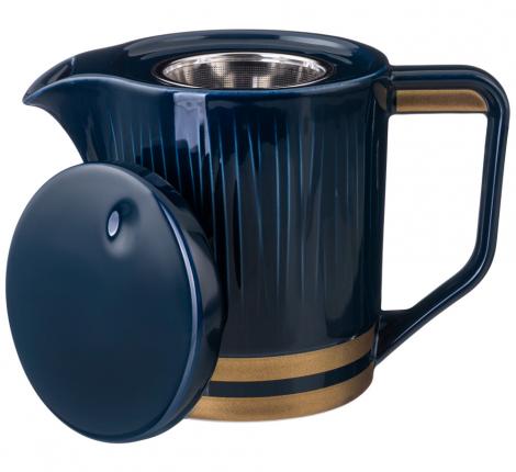 Чайник с металлическим ситом "HERBAL", 1000 мл (синий)