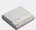 Плед шерстяной "CLASSIC" FISHBONE Light silver-white, 150x200