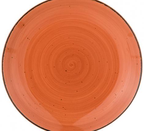 Тарелка обеденная &quot;NATURE&quot; (оранжевая), диаметр 26,5 см