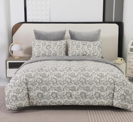 Постельное белье с одеялом "Sofi de Marko" Роберто №3 Велюр/Сатин, Евро