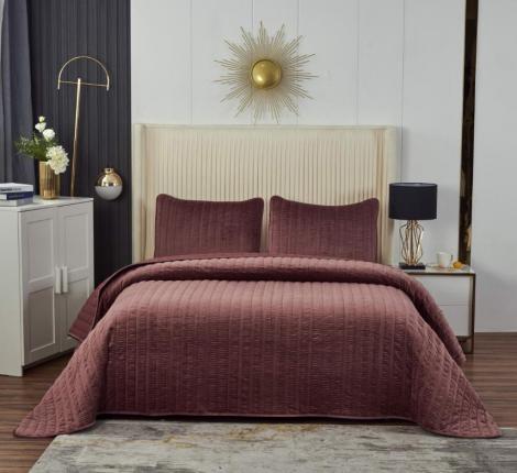 Покрывало "Sofi de Marko" Фердинанд (чайная роза) Велюр, 240х260