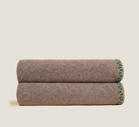Плед Frati "SOFT BAMBOO" TORTORA с тесьмой Coco (коричневый), 160х200