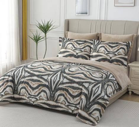 Постельное белье с одеялом "Sofi de Marko" Ренато №25 Велюр/Сатин, Евро