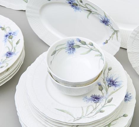 Столовый сервиз "ВАСИЛЬКИ" на 6 персон, 23 предмета