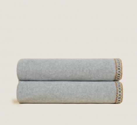 Плед Frati "SOFT BAMBOO" PERLA с тесьмой Coco (серый), 160х200