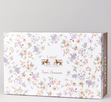 Чайный набор "ВРЕМЕНА ГОДА" 42-571 на 6 персон, 12 предметов (250 мл), голубой