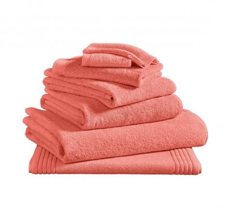 Полотенце махровое "Blanc des Vosges" UNI CORAIL (коралловый), 30х50-2шт.