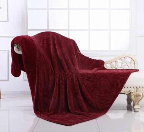 Плед "Sofi de Marko" Флориан (марсала) Велсофт, 160х220