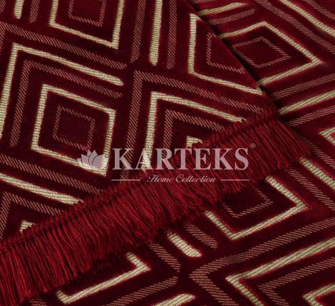 Комплект покрывал "Karteks" на диван 160х220 и два кресла 90х160 РОМБ, бордовый