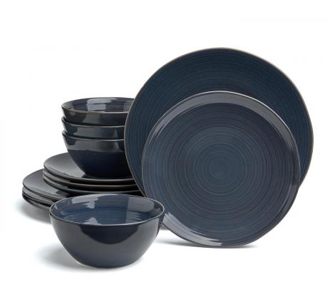 Набор посуды обеденный  BRONCO "CONCEPT" на 4 персоны, 12 предметов (синий)