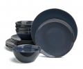 Набор посуды обеденный  BRONCO "CONCEPT" на 4 персоны, 12 предметов (синий)