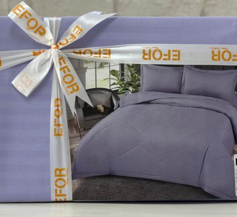 Постельное бельё EFOR SATEN LILA лиловый (4 наволочки), Евро