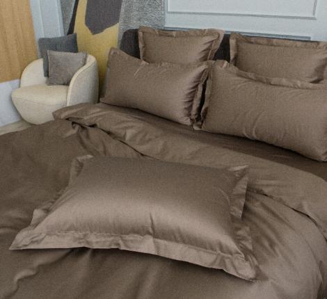 Простыня на резинке "BROWNIE ALLURE GRASS" Мако-Сатин, 180х200x40