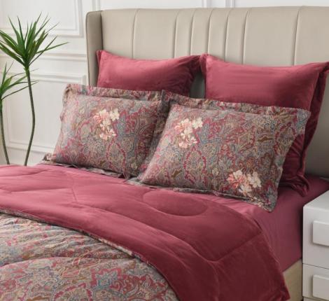 Постельное белье с одеялом "Sofi de Marko" Ренато №8 Велюр/Сатин, 1,5 спальный