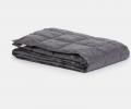 Дорожный плед пуховый "TRAVEL PLAID GRASS GRAPHITE", 140х200