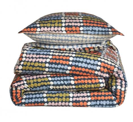 Постельное бельё "Blanc des Vosges" DOTS BLEU перкаль, 1.5 спальный