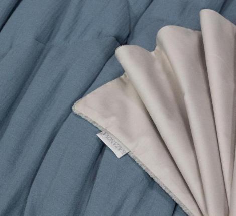 Постельное белье с одеялом "Kazanov.A." Muslin&Satin Solid color (деним бежевый), Евро