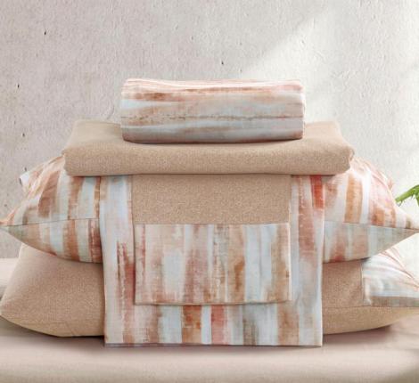 Постельное бельё "KARTEKS" жаккардовый сатин АКВАРЕЛЬ CVP 03, 2 спальный