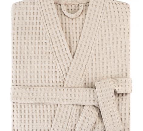 Халат вафельный Valtery (бежевый), XL (50)