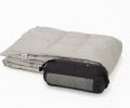 Дорожный плед пуховый "TRAVEL PLAID GRASS GREY", 140х200