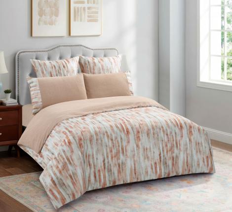 Постельное бельё "KARTEKS" жаккардовый сатин АКВАРЕЛЬ CVP 03, 2 спальный