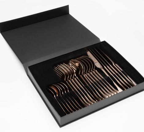 Набор столовых приборов "KIEV" CHOCOLATE 85 на 6 персон, 24 предмета