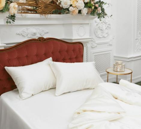 Простыня "CREAMY WHITE GRASS" Шёлк, 260х280