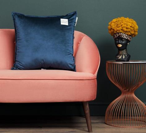 Подушка декоративная "Sofi de Marko" Ноэми (синяя) Велюр, 45х45