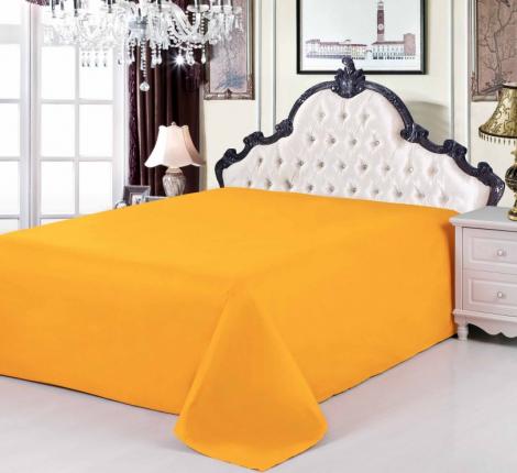 Простынь сатин оранжевая (PRC-09), 200x220