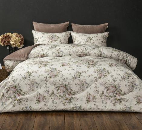 Постельное белье с одеялом "Kazanov.A." Альвина (мокачино) Велюр/Egypt Cotton, Евро