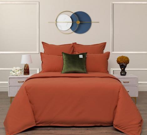 Постельное белье "Sofi de Marko" Саммер (оранжевый) Варёный хлопок, 1,5 спальный