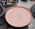 Глиняный набор тарелок 4 штуки  &quot;Arya&quot; Stoneware диаметр 27 см, Розовый