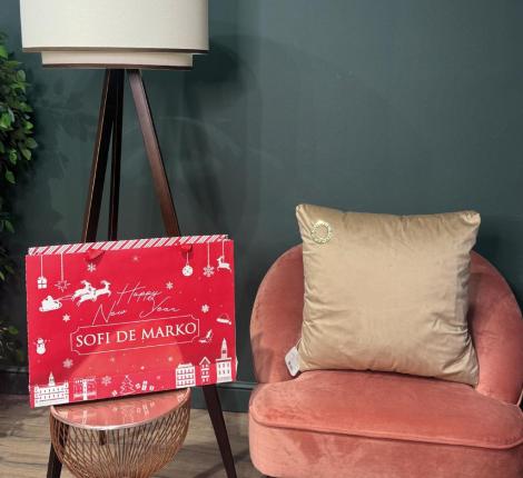 Полушка декоративная "Sofi de Marko" Адора (бежевая) Велюр, 55х55