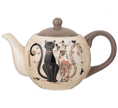 Чайник заварочный "ПАРИЖСКИЕ КОТЫ", 900 мл